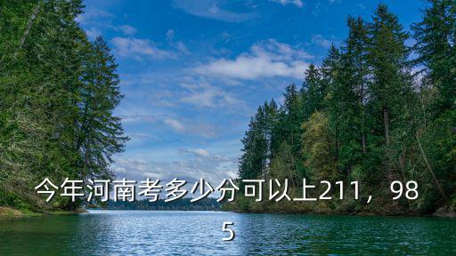 今年河南考多少分可以上211，985