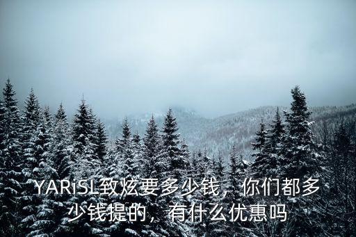 清遠致炫優惠多少錢,YARiSL致炫要多少錢