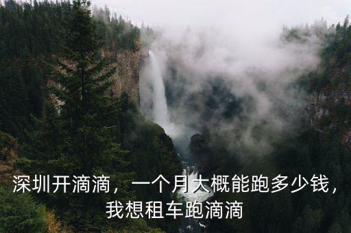 深圳開滴滴，一個月大概能跑多少錢，我想租車跑滴滴