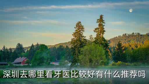 深圳去哪里看牙醫比較好有什么推薦嗎