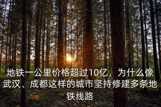 地鐵一公里價(jià)格超過10億，為什么像武漢、成都這樣的城市堅(jiān)持修建多條地鐵線路
