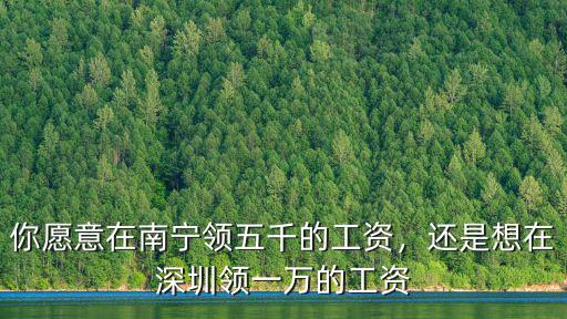 你愿意在南寧領五千的工資，還是想在深圳領一萬的工資