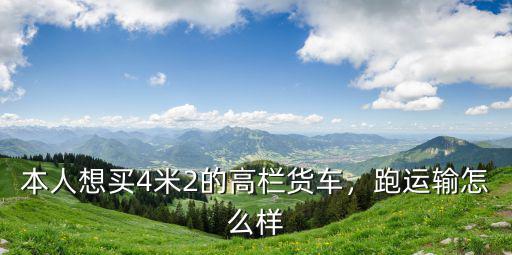 在深圳買4米2貨車跑貨拉拉怎么樣,買輛4米2的貨車