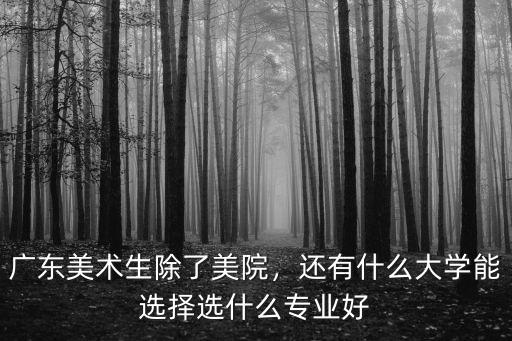 廣東美術生怎么報考大學,廣東美術生除了美院