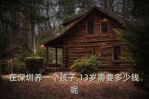 在深圳養一個孩子,13歲需要多少錢呢