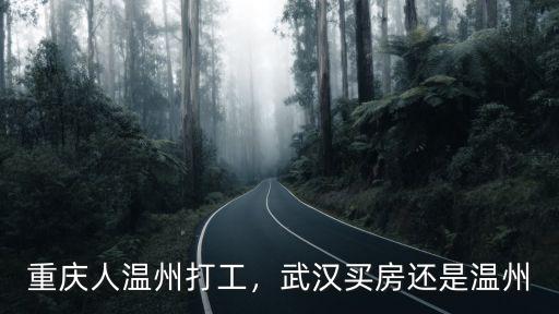 重慶人溫州打工，武漢買房還是溫州