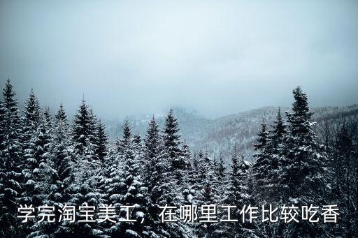 學(xué)完淘寶美工，在哪里工作比較吃香