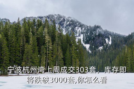 杭州灣9月30成交多少套,寧波杭州灣上周成交303套