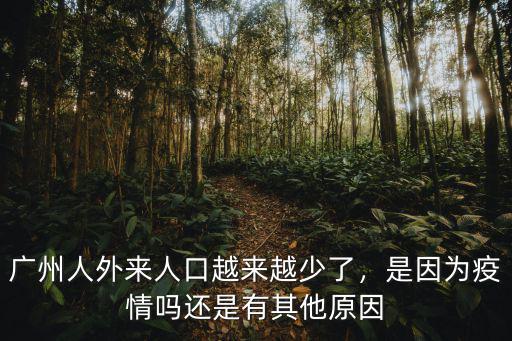廣州常住人口加外來人員有多少人,廣州人外來人口越來越少了