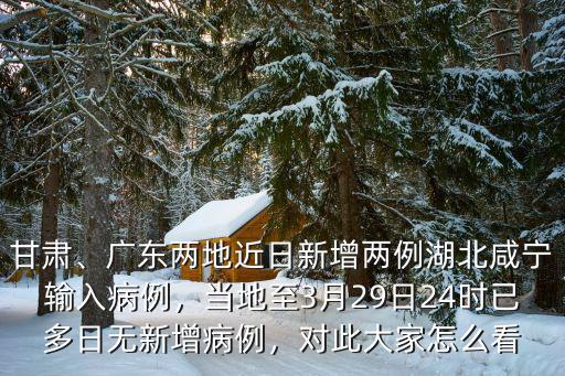 甘肅、廣東兩地近日新增兩例湖北咸寧輸入病例，當地至3月29日24時已多日無新增病例，對此大家怎么看
