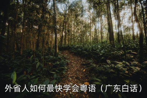 外省人如何最快學會粵語（廣東白話）
