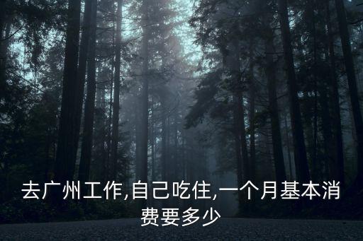 去廣州工作,自己吃住,一個月基本消費要多少