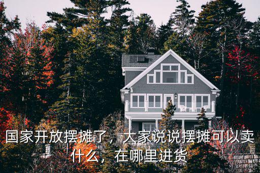 國家開放擺攤了，大家說說擺攤可以賣什么，在哪里進貨