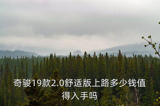 奇駿19款2.0舒適版上路多少錢(qián)值得入手嗎