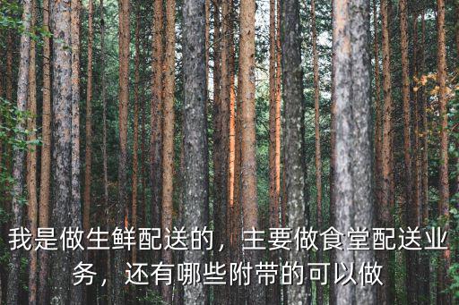 我是做生鮮配送的，主要做食堂配送業務，還有哪些附帶的可以做