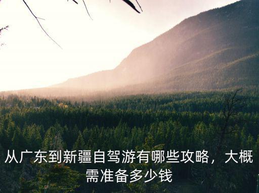 從廣東到新疆自駕游有哪些攻略，大概需準備多少錢