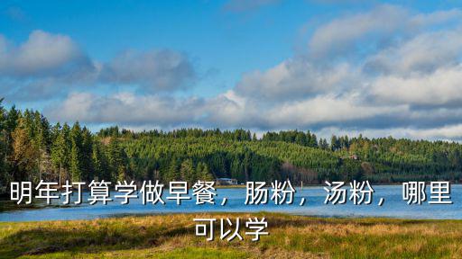 明年打算學做早餐，腸粉，湯粉，哪里可以學
