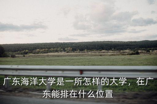 廣東海洋大學(xué)是一所怎樣的大學(xué)，在廣東能排在什么位置