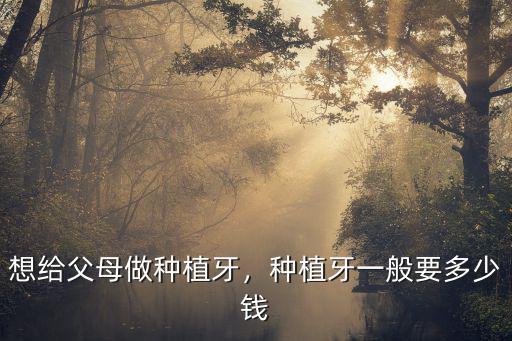 湛江種植鑲牙多少錢,想給父母做種植牙