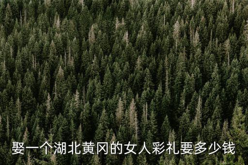 娶一個湖北黃岡的女人彩禮要多少錢