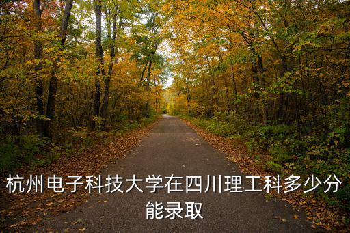杭州電子科技大學在四川理工科多少分能錄取
