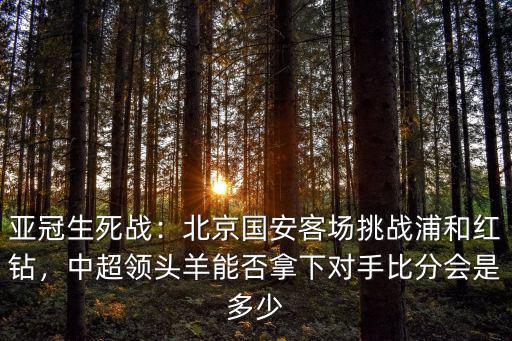亞冠生死戰：北京國安客場挑戰浦和紅鉆，中超領頭羊能否拿下對手比分會是多少