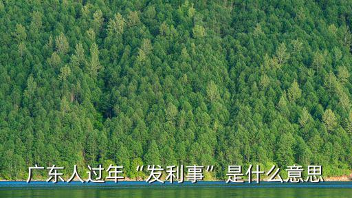 廣東人過年是怎么回事,廣東人過年發(fā)利事是什么意思