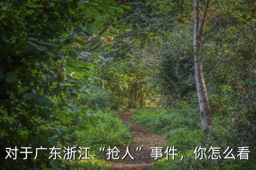 對于廣東浙江“搶人”事件，你怎么看