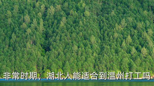 非常時期，湖北人能適合到溫州打工嗎
