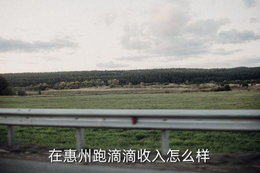 惠州博羅怎么跑滴滴,在惠州跑滴滴收入怎么樣