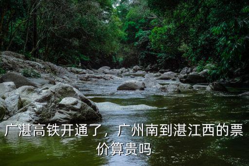 廣湛高鐵開通了，廣州南到湛江西的票價算貴嗎
