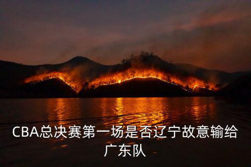 CBA總決賽第一場是否遼寧故意輸給廣東隊