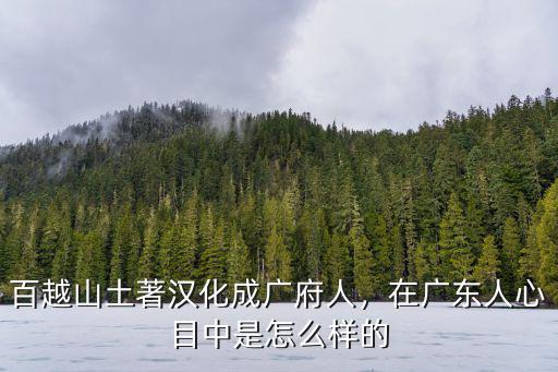廣東百越入戶怎么樣,百越山土著漢化成廣府人