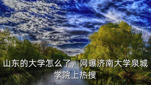 濟南大學學費一般多少,網曝濟南大學泉城學院上熱搜