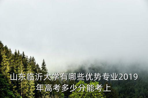 選哪幾科能上臨沂大學多少分,山東臨沂大學有哪些優勢專業