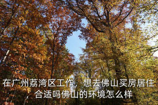 佛山荔灣公寓怎么樣,想去佛山買房居住