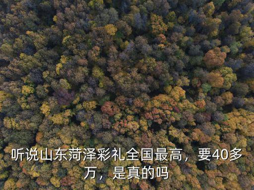 菏澤巨野多少彩禮,現在菏澤結婚的彩禮是多少