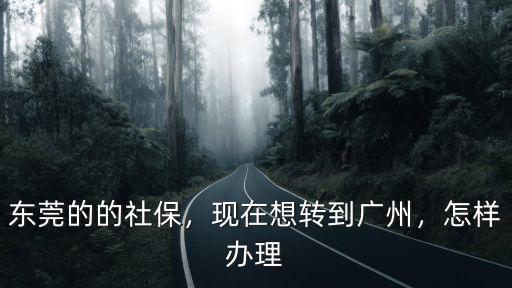 東莞市區(qū)社保怎么轉(zhuǎn)入廣州,東莞的的社保