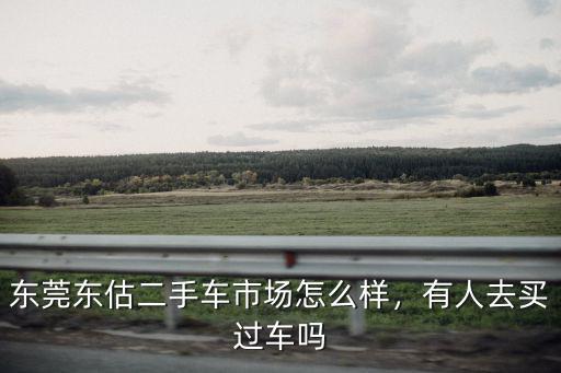 東莞做二手車怎么樣,東莞東估二手車市場怎么樣