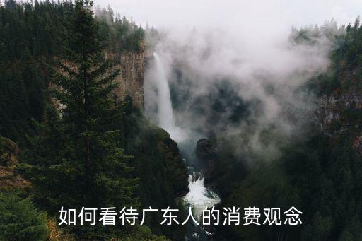如何看待廣東人的消費觀念
