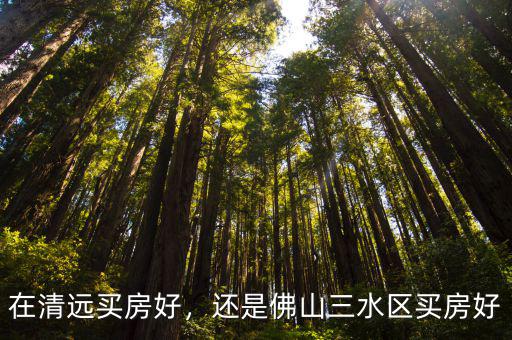 佛山三水投資房子哪里好,中山和三水哪個地方買房好