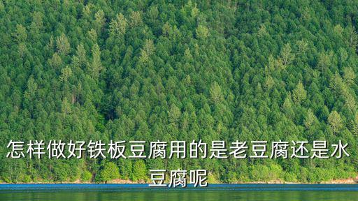 怎樣做好鐵板豆腐用的是老豆腐還是水豆腐呢