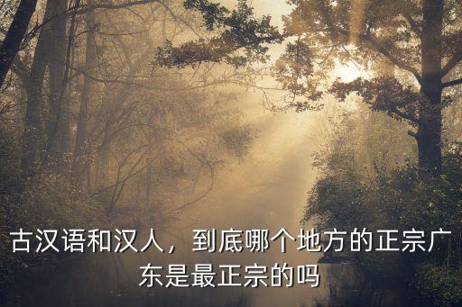廣東哪里口音最正宗,到底哪個地方的正宗