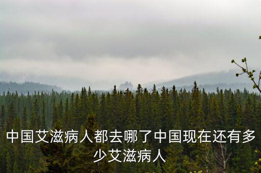 中國艾滋病人都去哪了中國現在還有多少艾滋病人