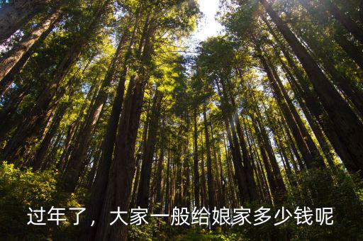 過年了，大家一般給娘家多少錢呢