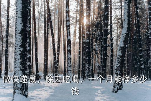 寧波送快遞一個月多少錢,順豐快遞員一個月能掙多少錢