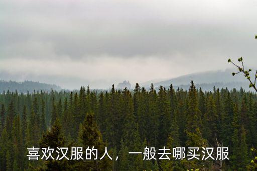 喜歡漢服的人，一般去哪買漢服