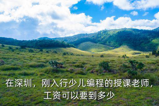 深圳早期教育工資一般多少,深圳的工資一般都是多少