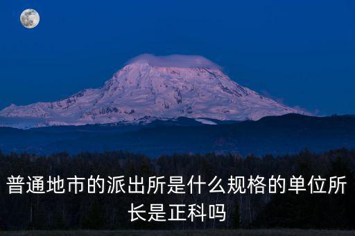 普通地市的派出所是什么規(guī)格的單位所長是正科嗎