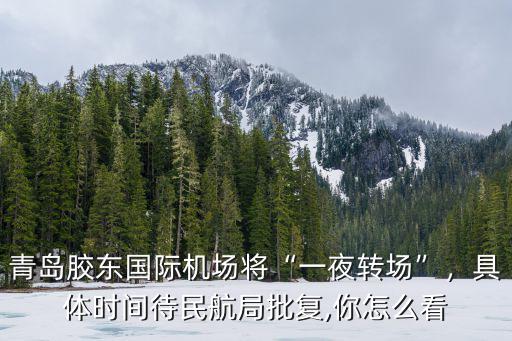 青島膠東國(guó)際機(jī)場(chǎng)將“一夜轉(zhuǎn)場(chǎng)”，具體時(shí)間待民航局批復(fù),你怎么看